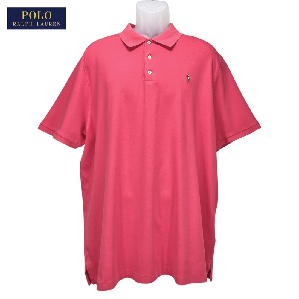 Polo Ralph Lauren Men’s XXL Classic Fit Polo Shirt Pink Cotton Short Sleeve Logo